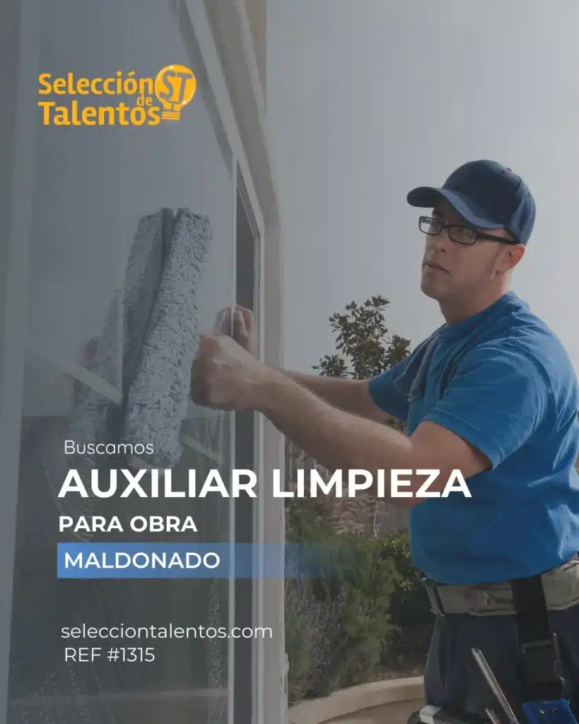 Auxiliar de limpieza Maldonado