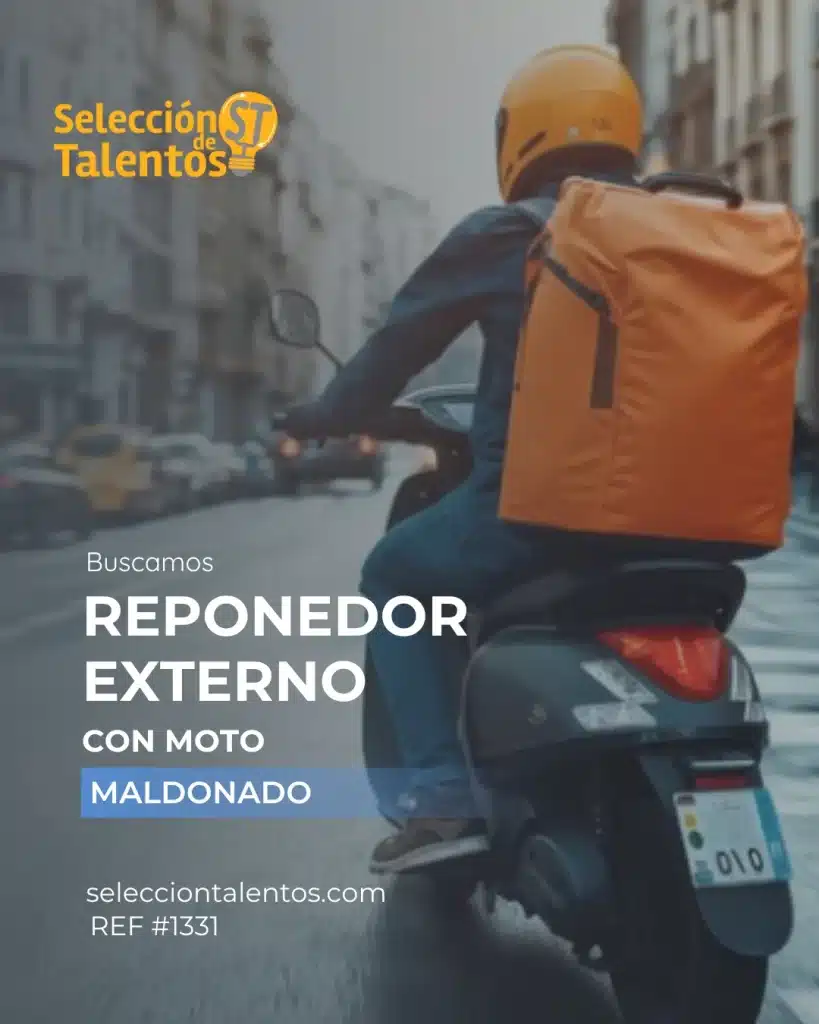 Seleccionamos Reponedores Externo para unirse a nuestro equipo en Maldonado y trabajar en una importante empresa de productos de consumo masivo.