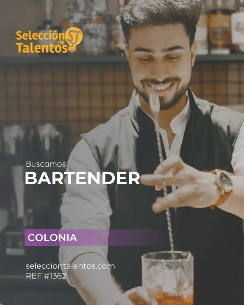 empleo bartender Colonia del Sacramento restaurante Uruguay