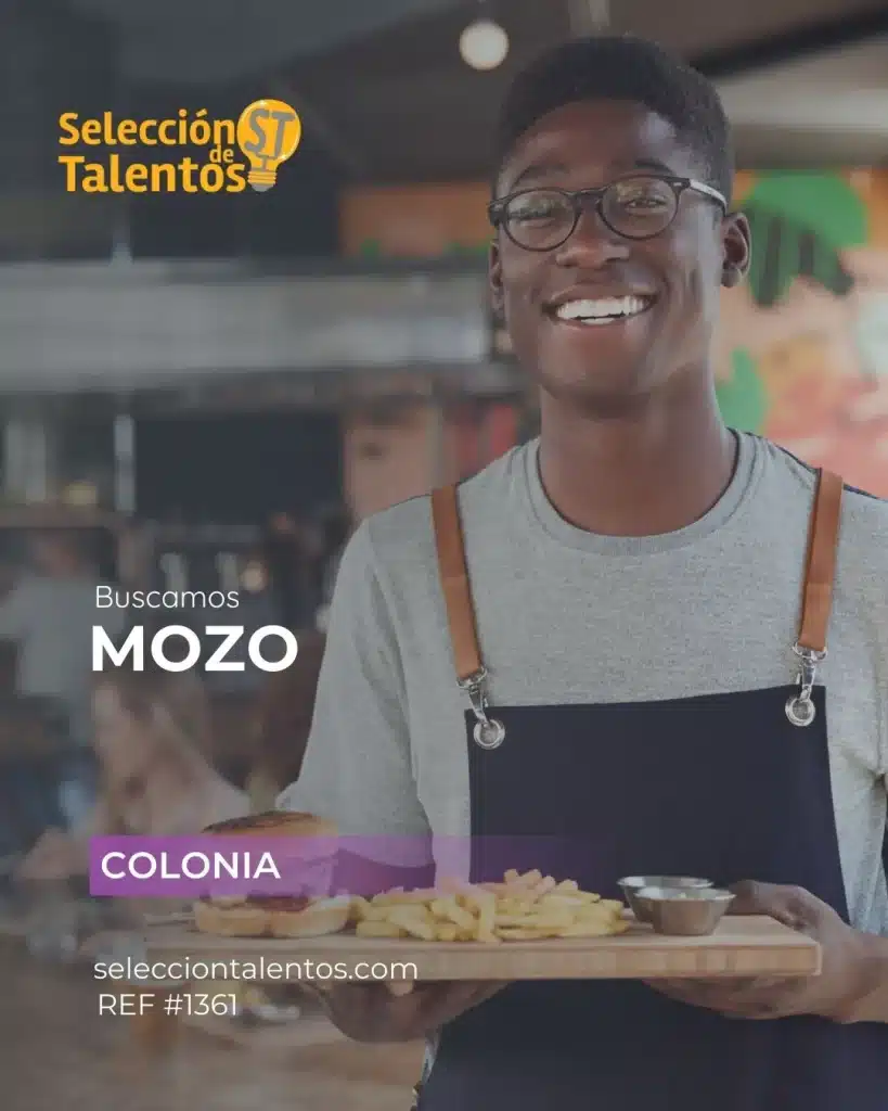 Nos encontramos en la búsqueda de un/a Mozo/a – Ayudante de Salón para incorporarse al equipo de un reconocido restaurante en Colonia del Sacramento