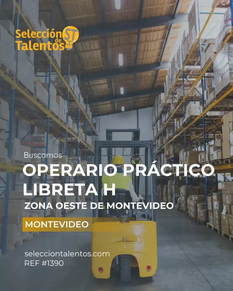 Operario Práctico con Libreta H | Empleo Logístico Montevideo